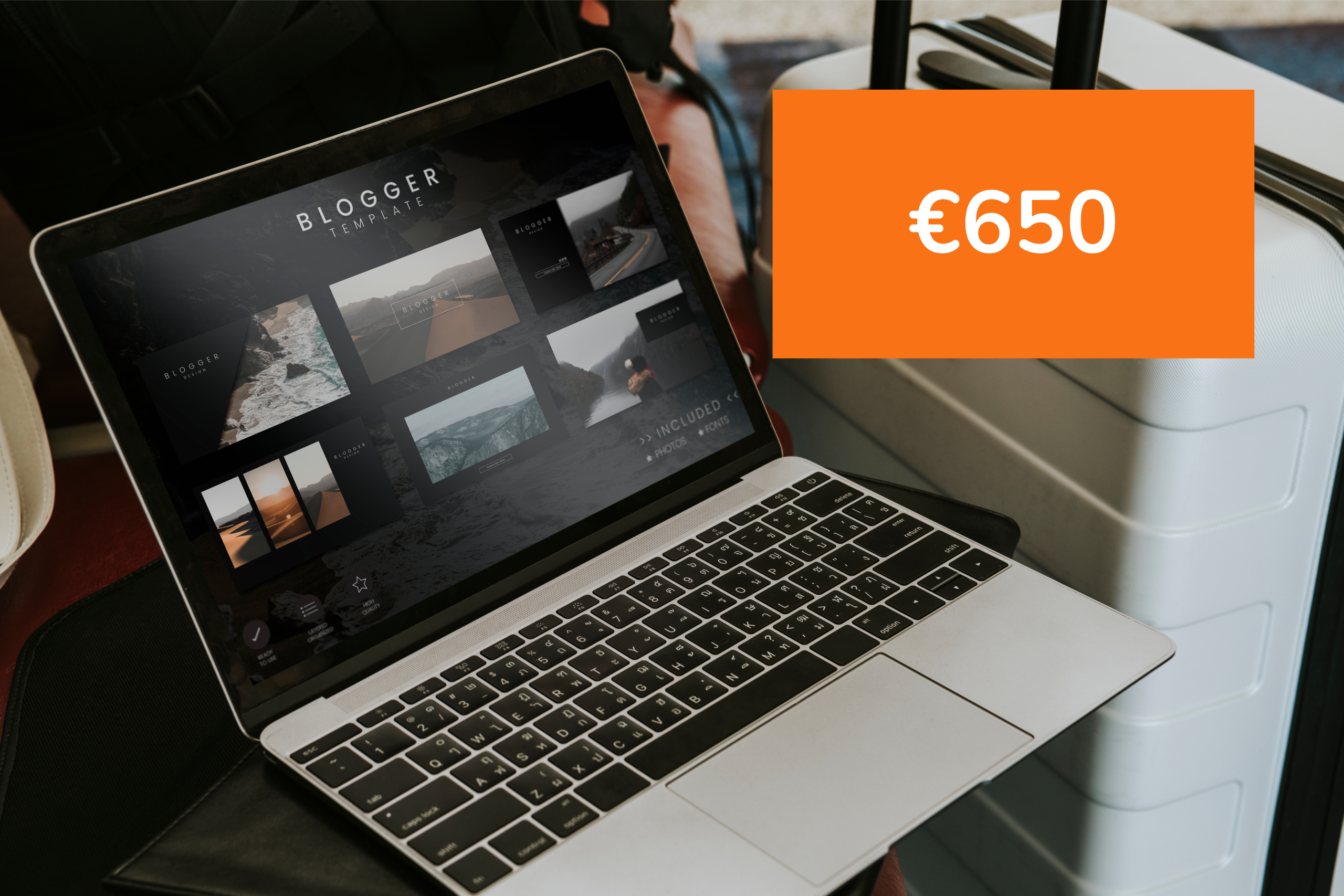 Laptop met website weergave - gebruikt voor webdesign diensten pagina. Toont professioneel webdesign werk van Robert Gebhardt Webdesign.