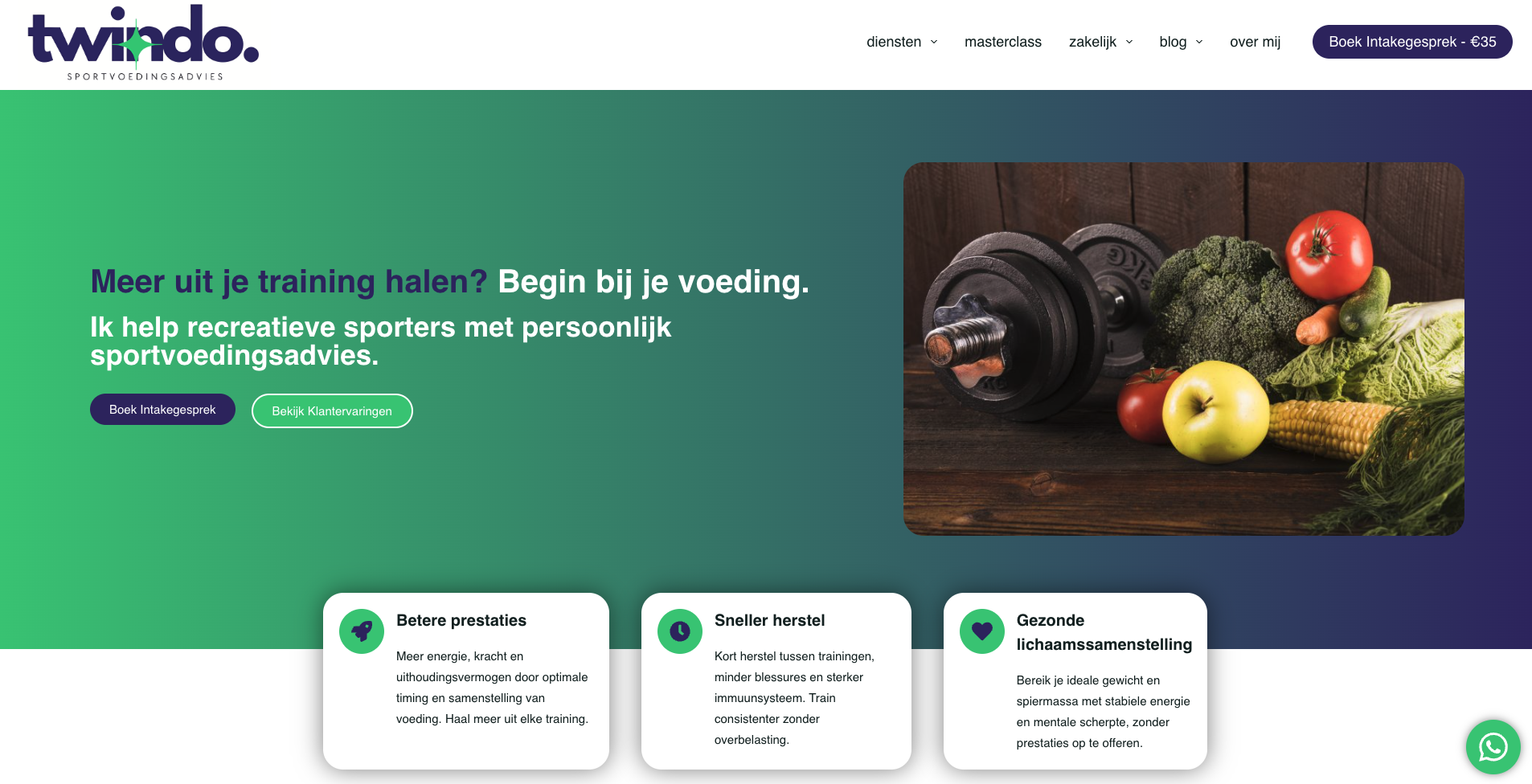 Homepage webdesign showcase sport