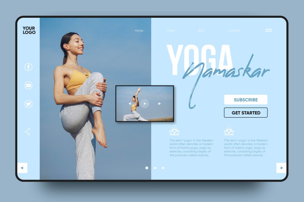 yoga webdesign sport